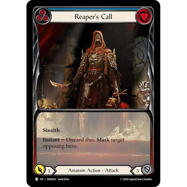 Image for Reaper's Call (Blue) (Extended Art) (WOD022) - Flesh and Blood TCG