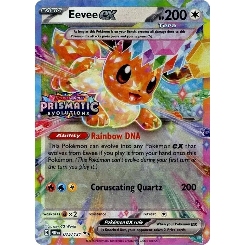 Image for Eevee ex - 075/131 (Prismatic Evolutions Stamp) (075/131) (MCAP) - Pokemon