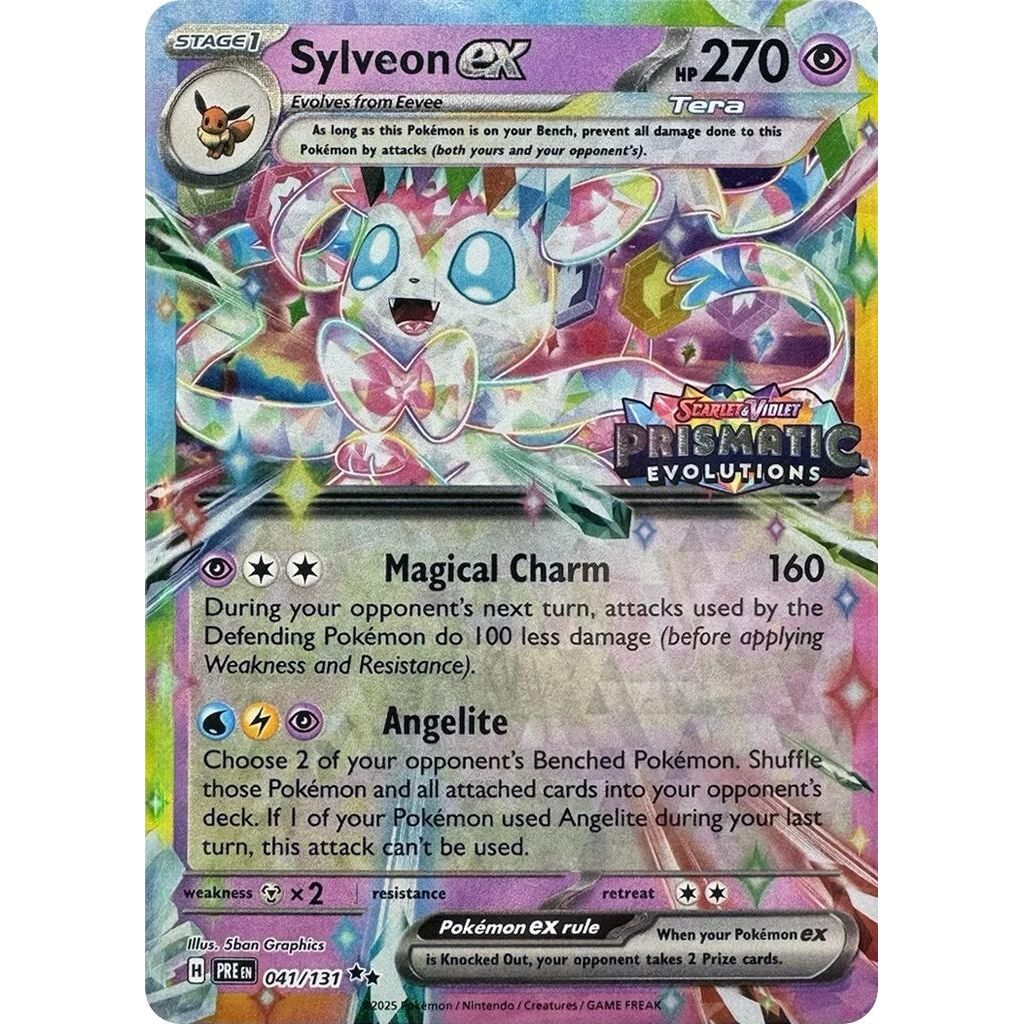 Image for Sylveon ex - 041/131 (Prismatic Evolutions Stamp) (041/131) (MCAP) - Pokemon