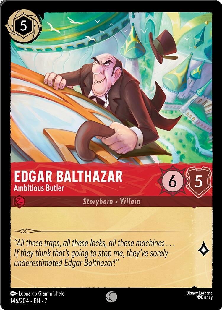 Image for Edgar Balthazar - Ambitious Butler (146/204) (7) - Disney Lorcana