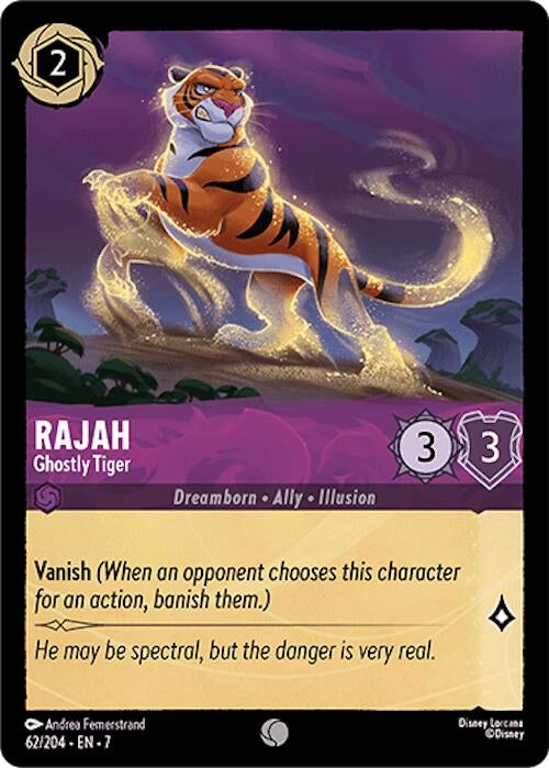 Image for Rajah - Ghostly Tiger (62/204) (7) - Disney Lorcana