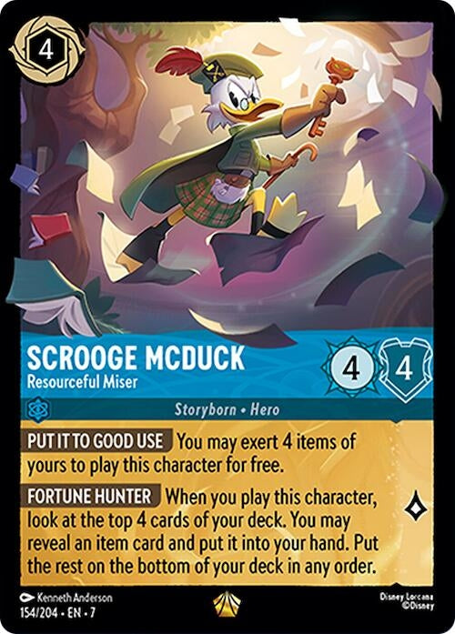 Image for Scrooge McDuck - Resourceful Miser (154/204) (7) - Disney Lorcana