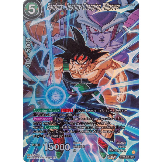 Image for Bardock, Destiny-Changing Willpower (SPR) (BT27-095) (BT27) - Dragon Ball Super: Masters