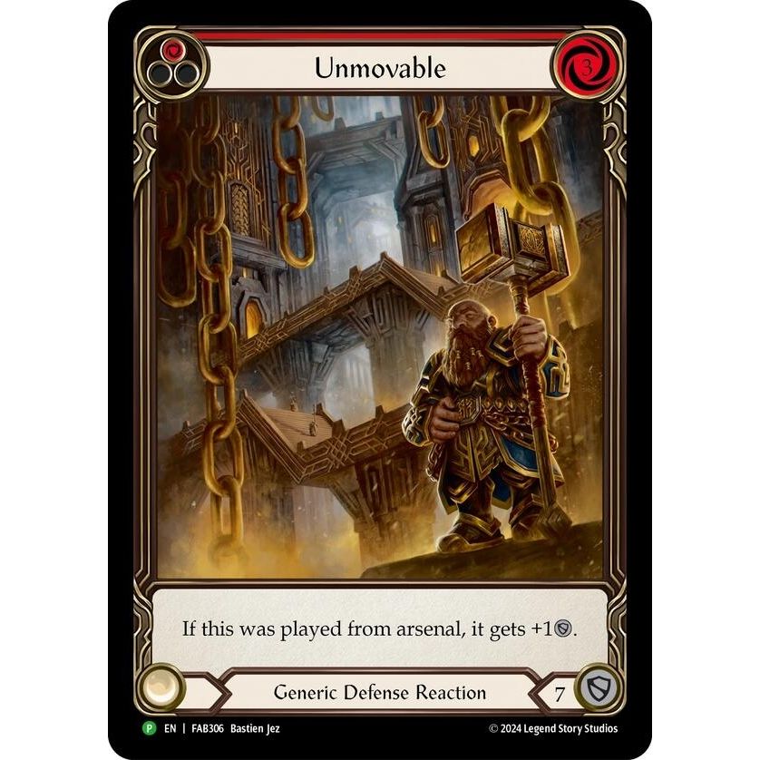 Image for Unmovable (Red) (Extended Art) - FAB306 (FAB306) (PR) - Flesh and Blood TCG
