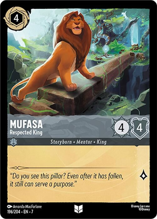 Image for Mufasa - Respected King (196/204) (7) - Disney Lorcana