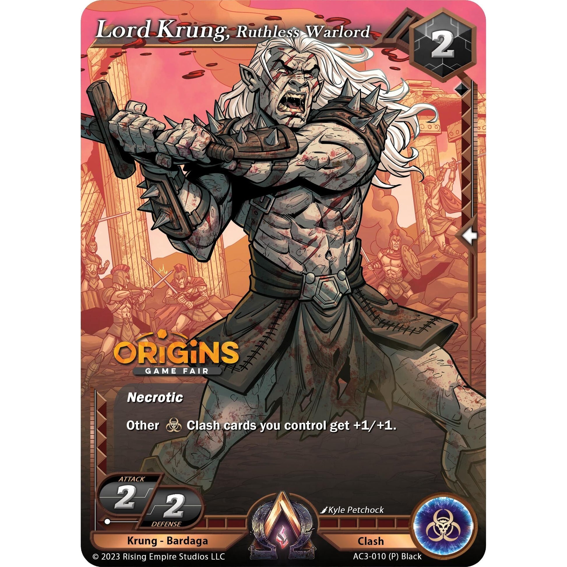 Image for Lord Krung, Ruthless Warlord (Origins Game Fair Promo) (AC3-010) (AC3) - Alpha Clash