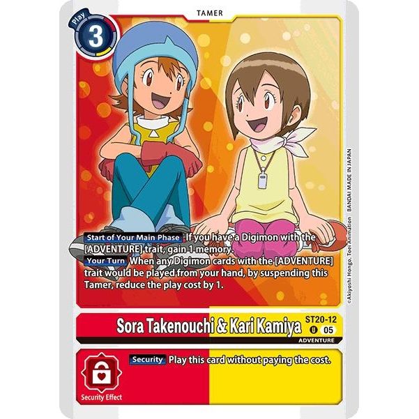 Image for Sora Takenouchi & Kari Kamiya (ST20-12 U) (ST-20) - Digimon Card Game