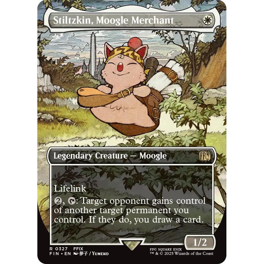 Image for Stiltzkin, Moogle Merchant (Borderless) (327) (FIN) - Magic: The Gathering