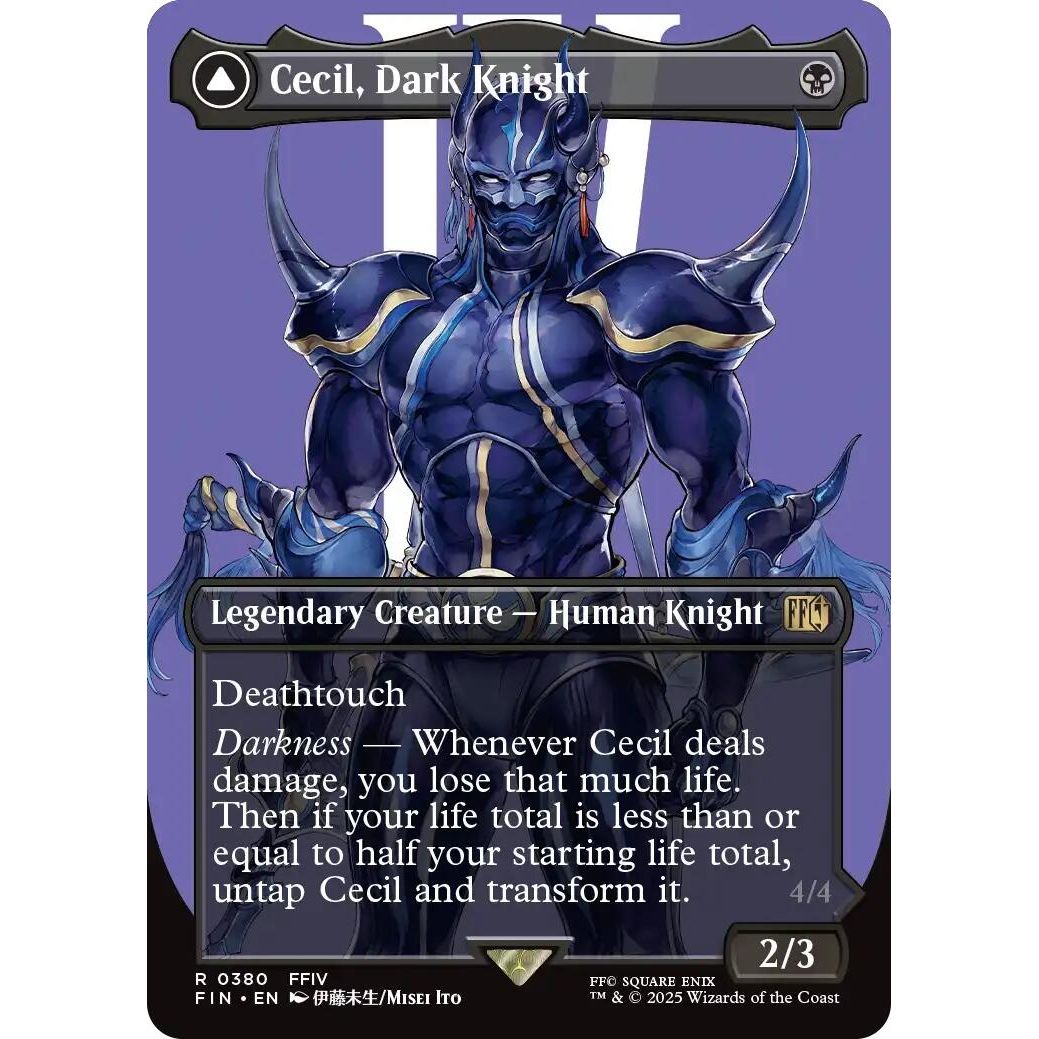 Image for Cecil, Dark Knight (Borderless) (380) (FIN) - Magic: The Gathering