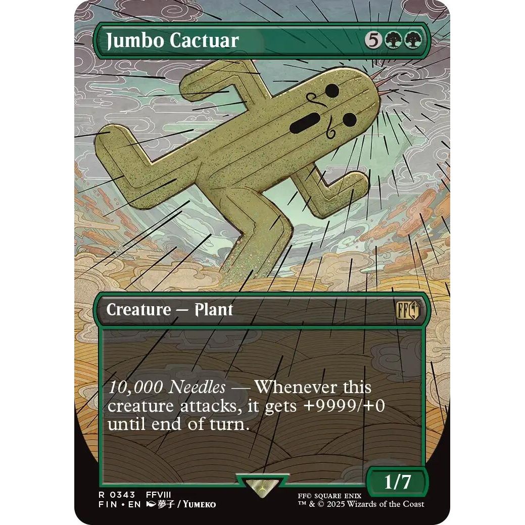 Image for Jumbo Cactuar (Borderless) (343) (FIN) - Magic: The Gathering