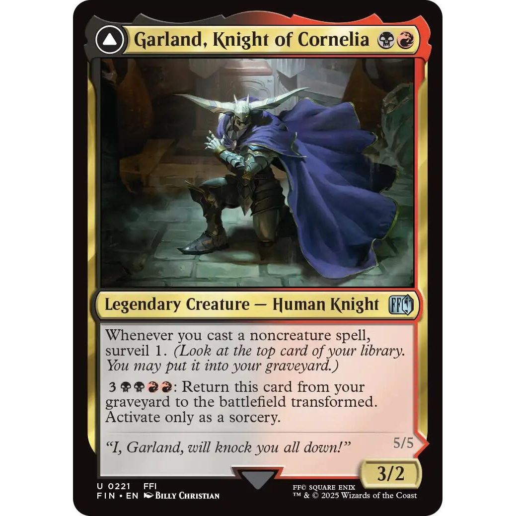 Image for Garland, Knight of Cornelia (221) (FIN) - Magic: The Gathering