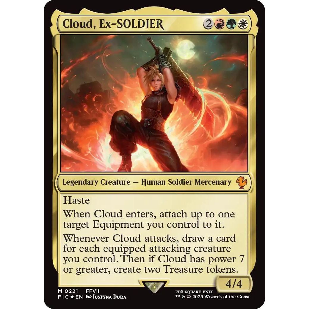 Image for Cloud, Ex-SOLDIER (Surge Foil) (221) (FIC) - Magic: The Gathering