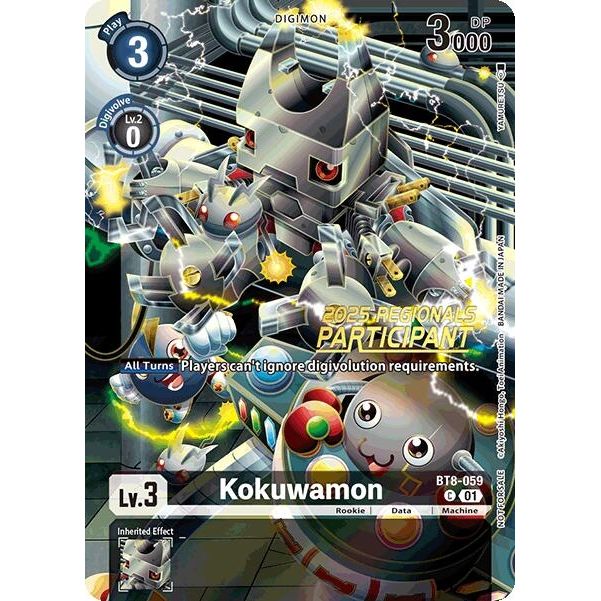 Image for Kokuwamon (2025 Regionals Participant) (BT8-059 C) (BT08) - Digimon Card Game