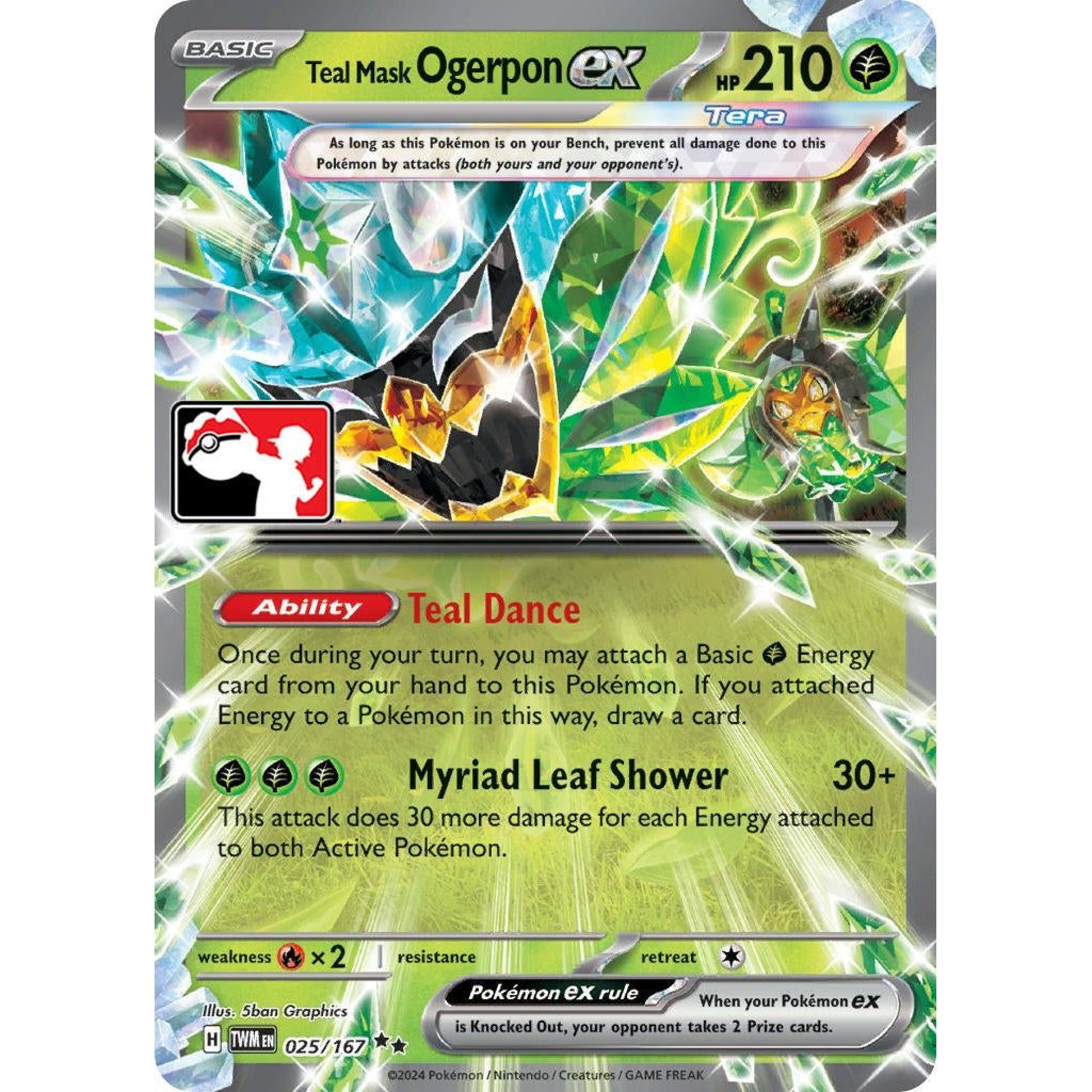 Image for Teal Mask Ogerpon ex (025/167) - Pokemon