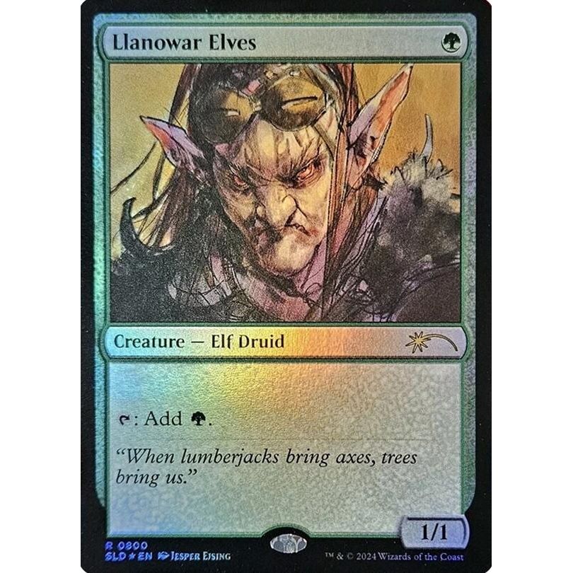 Image for Llanowar Elves (0800) (Rainbow Foil) (800) (SLD) - Magic: The Gathering