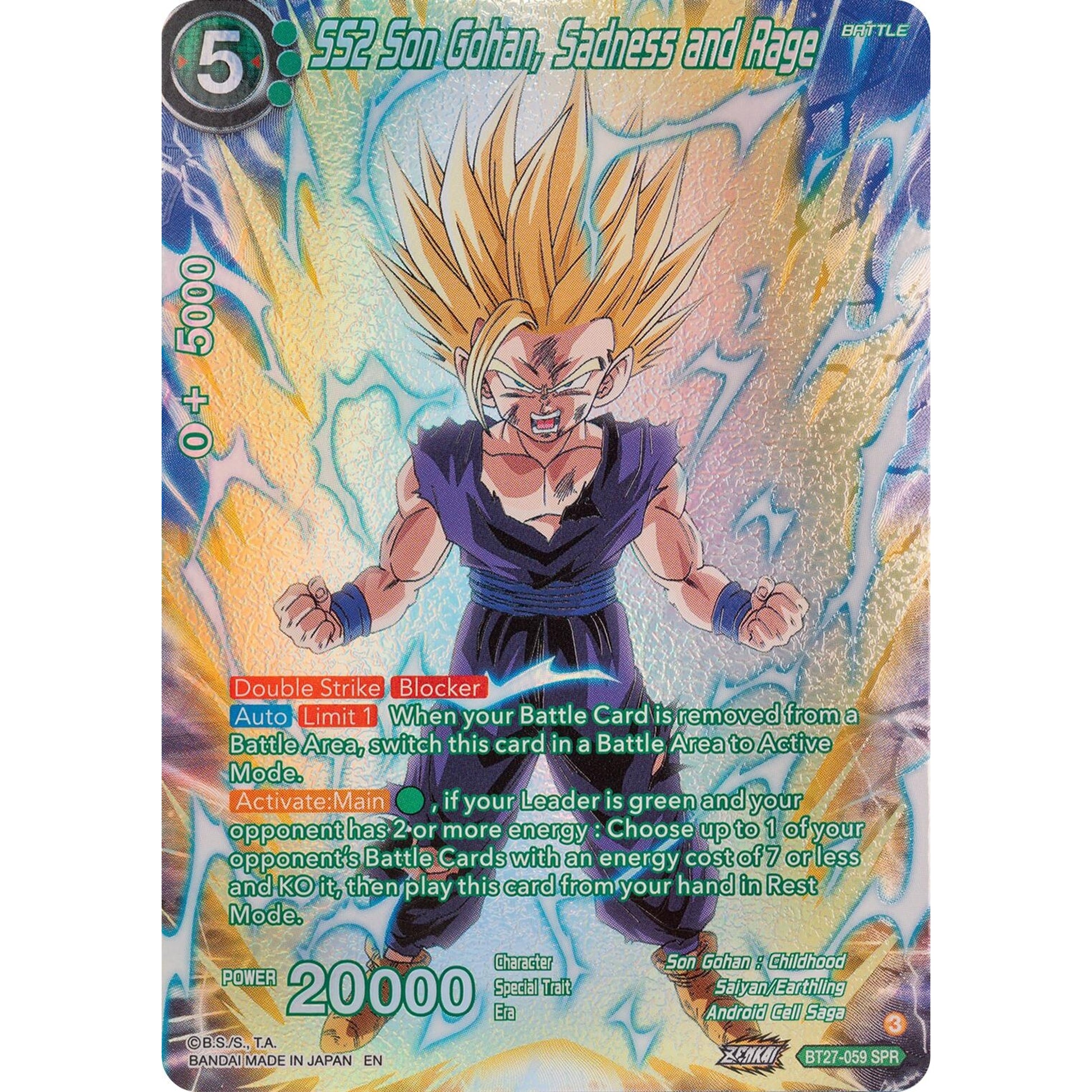 Image for SS2 Son Gohan, Sadness and Rage (SPR) (BT27-059) (BT27) - Dragon Ball Super: Masters