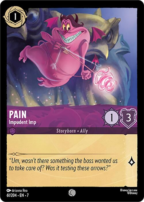 Image for Pain - Impudent Imp (61/204) (7) - Disney Lorcana