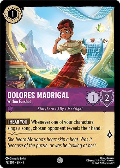 Image for Dolores Madrigal - Within Earshot (78/204) (7) - Disney Lorcana