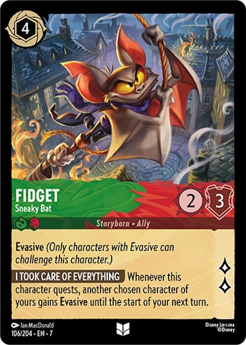 Image for Fidget - Sneaky Bat (106/204) (7) - Disney Lorcana