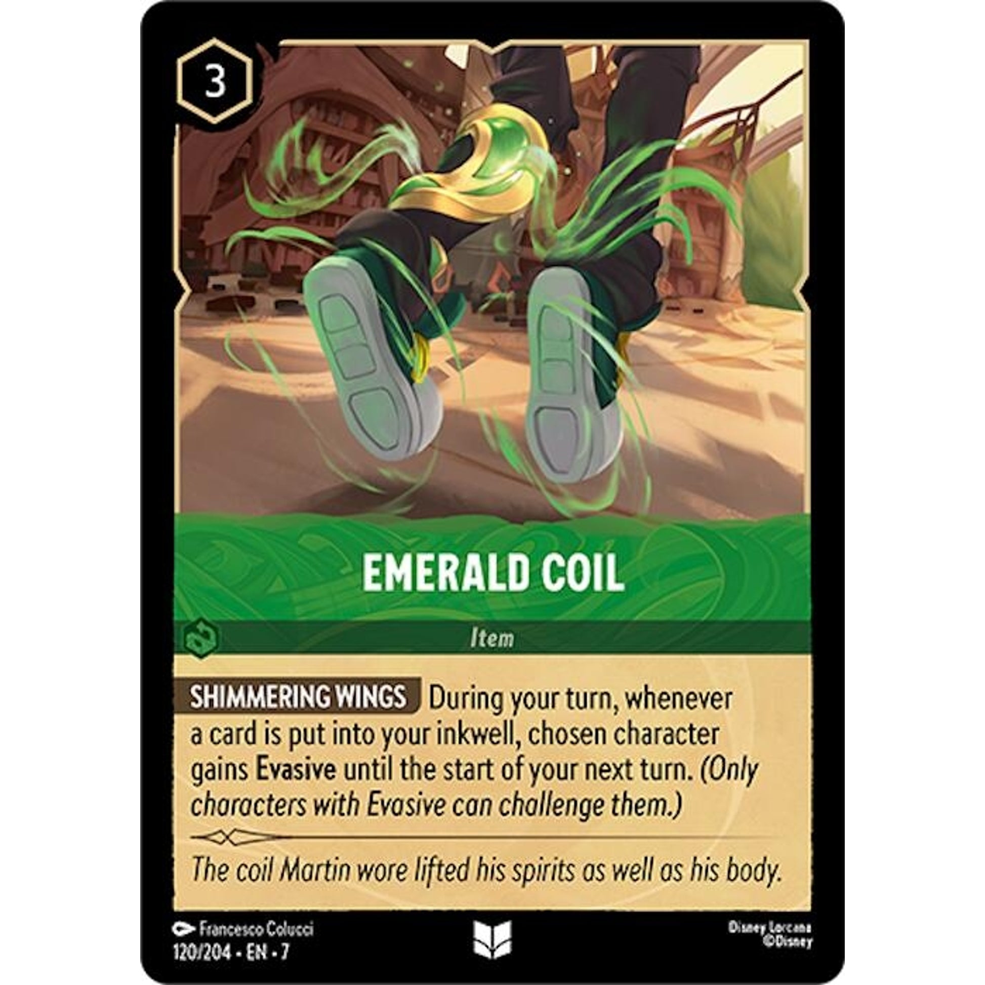 Image for Emerald Coil (120/204) (7) - Disney Lorcana