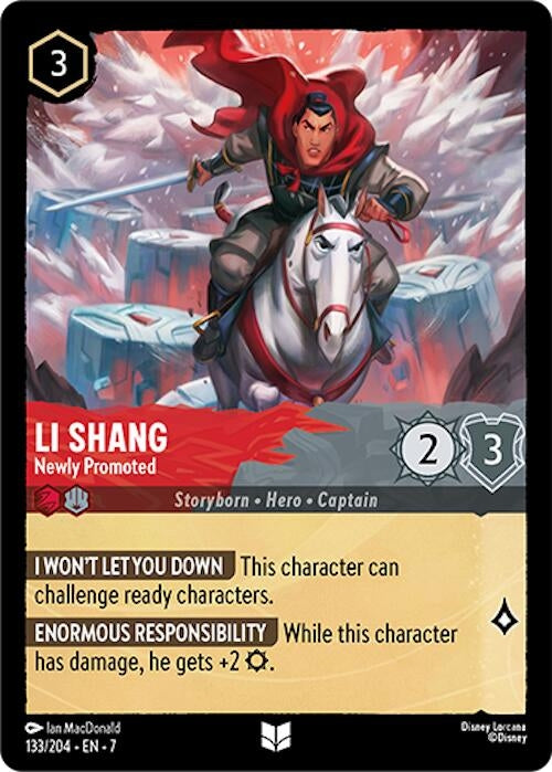 Image for Li Shang - Newly Promoted (133/204) (7) - Disney Lorcana