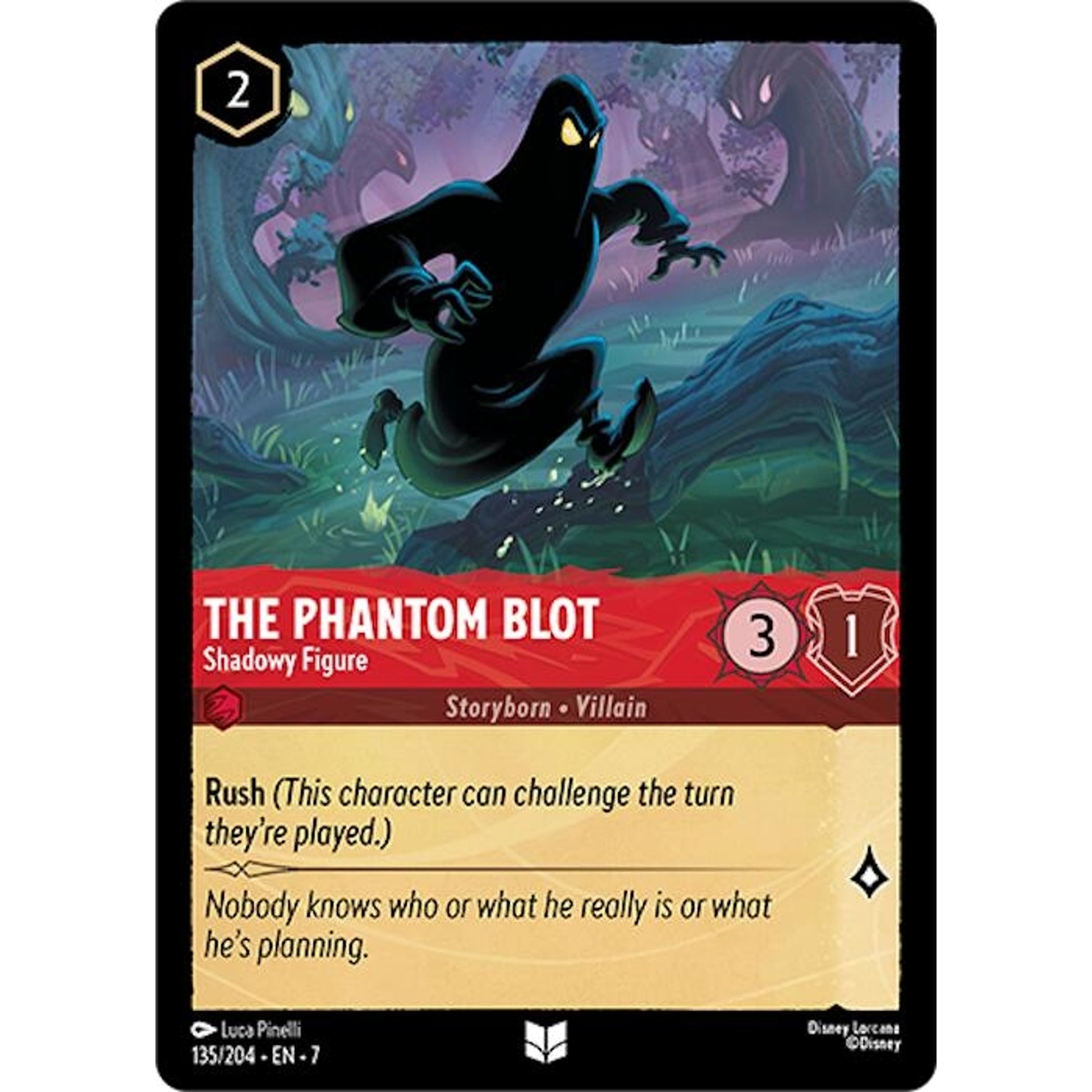 Image for The Phantom Blot - Shadowy Figure (135/204) (7) - Disney Lorcana