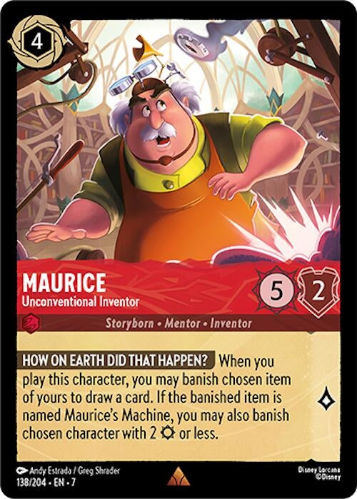 Image for Maurice - Unconventional Inventor (138/204) (7) - Disney Lorcana