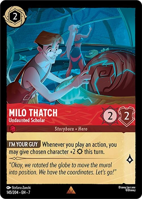 Image for Milo Thatch - Undaunted Scholar (145/204) (7) - Disney Lorcana