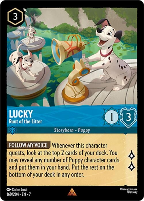 Image for Lucky - Runt of the Litter (160/204) (7) - Disney Lorcana