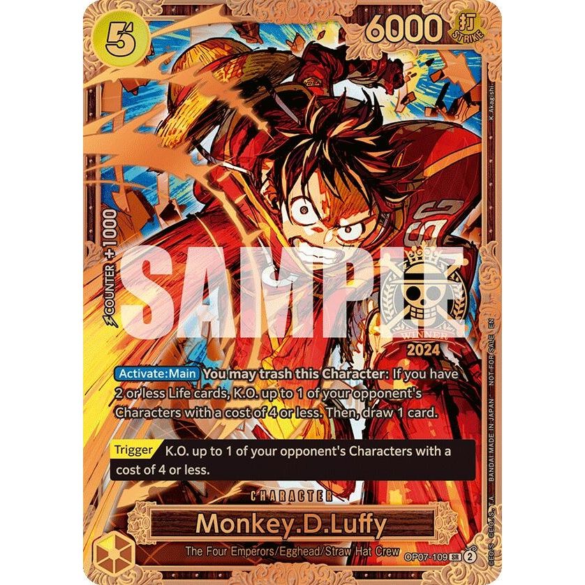 Image for Monkey.D.Luffy (Championship 2024 World Final 3rd Place) (OP07-109) (OP-PR) - One Piece Card Game