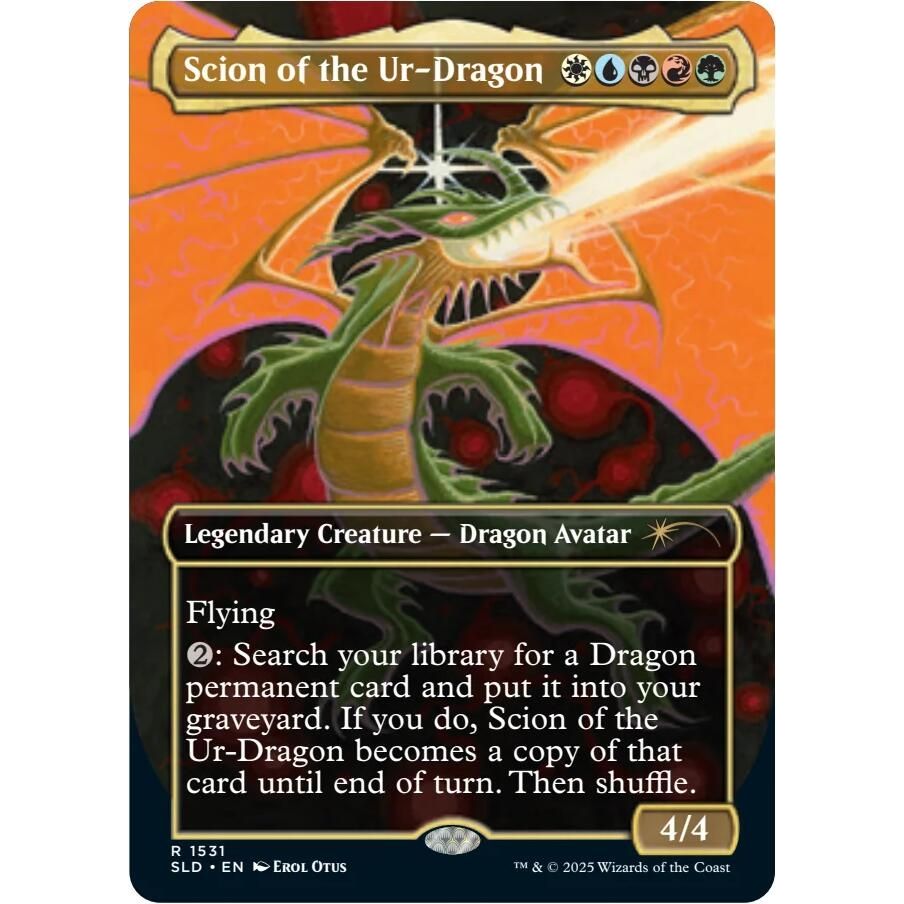 Image for Scion of the Ur-Dragon (Rainbow Foil) (1531) (SLD) - Magic: The Gathering