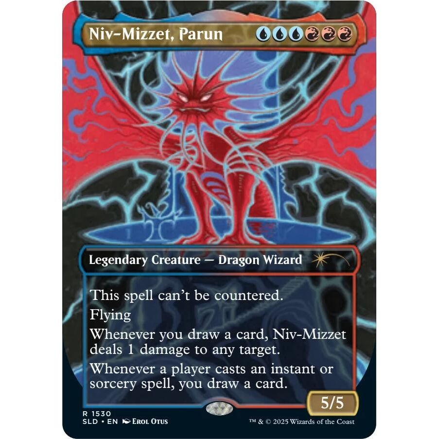 Image for Niv-Mizzet, Parun (Rainbow Foil) (1530) (SLD) - Magic: The Gathering