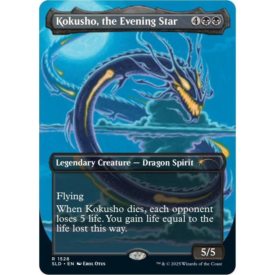 Image for Kokusho, the Evening Star (Rainbow Foil) (1528) (SLD) - Magic: The Gathering