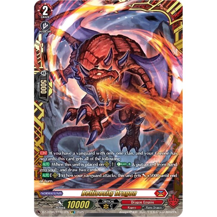 Image for Bellicosity Dragon (FFR) (DZ-BT06/FFR03EN) (DZ-BT06) - Cardfight Vanguard