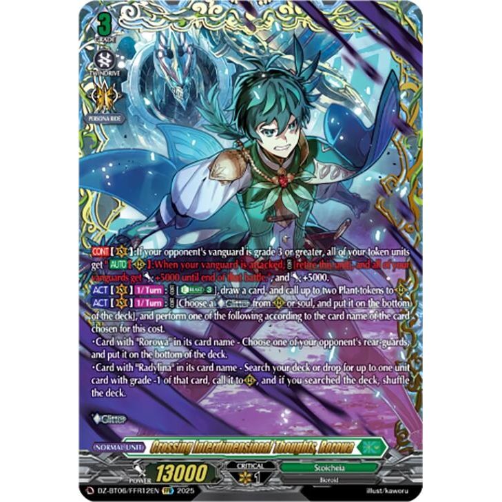 Image for Crossing Interdimensional Thoughts, Rorowa (FFR) (DZ-BT06/FFR12EN) (DZ-BT06) - Cardfight Vanguard