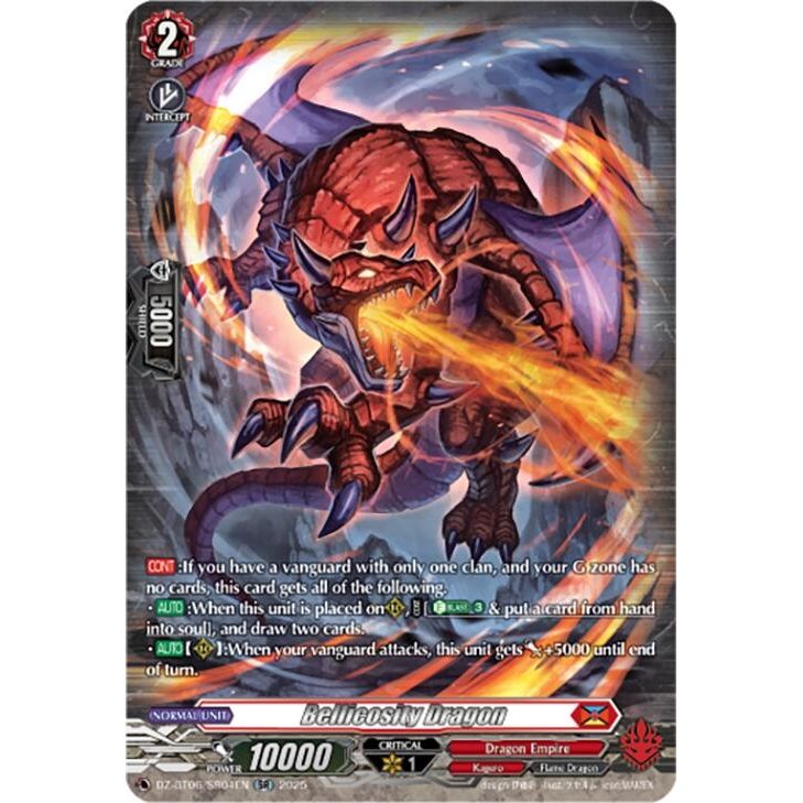 Image for Bellicosity Dragon (SR) (DZ-BT06/SR04EN) (DZ-BT06) - Cardfight Vanguard