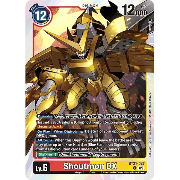 Image for Shoutmon DX (BT21-027 R) (BT21) - Digimon Card Game