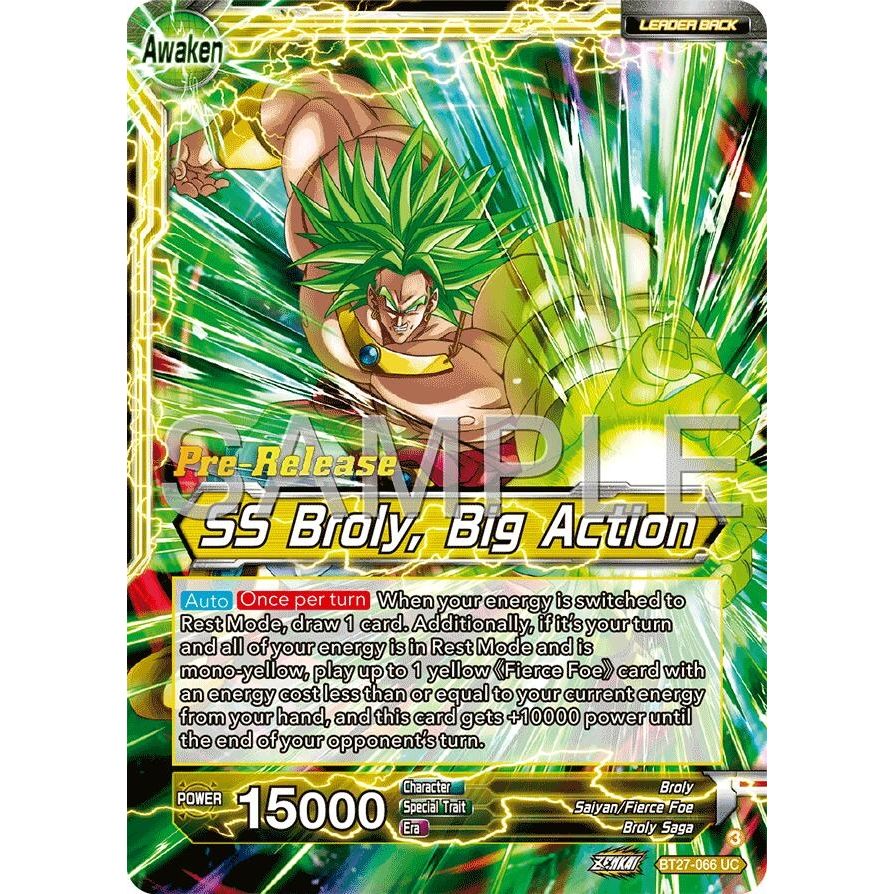 Image for Broly // SS Broly, Big Action (BT27-066) (BT27_PR) - Dragon Ball Super: Masters