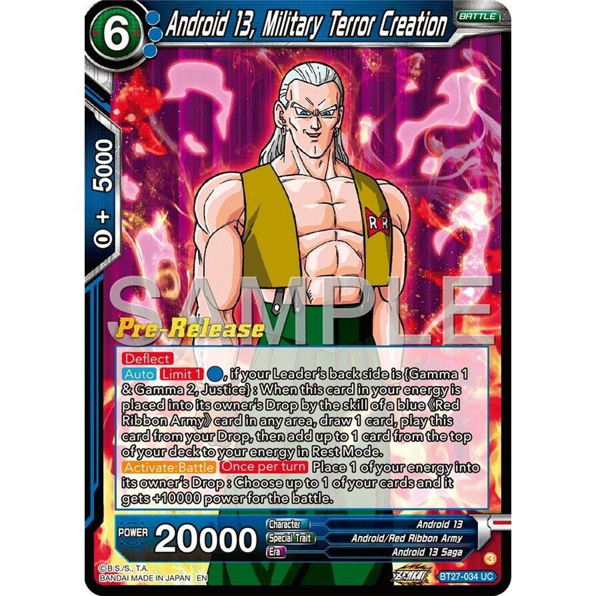 Image for Android 13, Military Terror Creation (BT27-034) (BT27_PR) - Dragon Ball Super: Masters