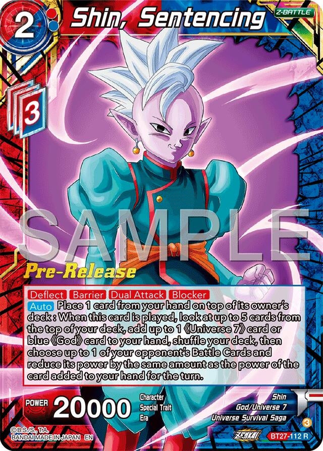 Image for Shin, Sentencing (BT27-112) (BT27_PR) - Dragon Ball Super: Masters