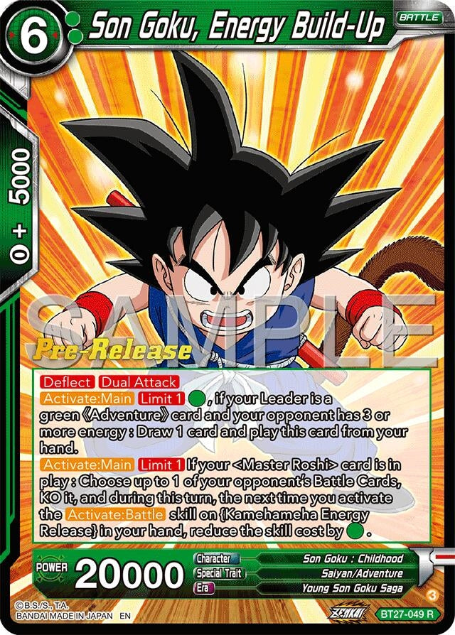 Image for Son goku, Enegry Build-Up (BT27-049) (BT27_PR) - Dragon Ball Super: Masters