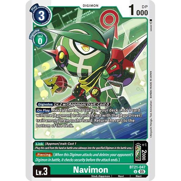 Image for Navimon (BT21-047 U) (BT21) - Digimon Card Game