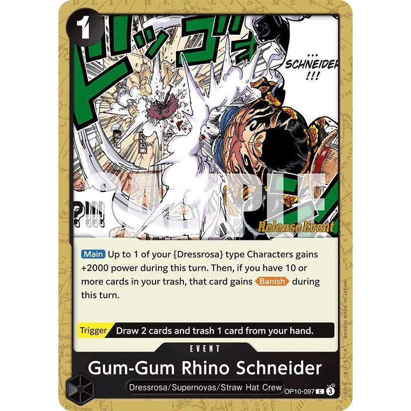 Image for Gum-Gum Rhino Schneider (OP10-097) (OP10 RE) - One Piece Card Game