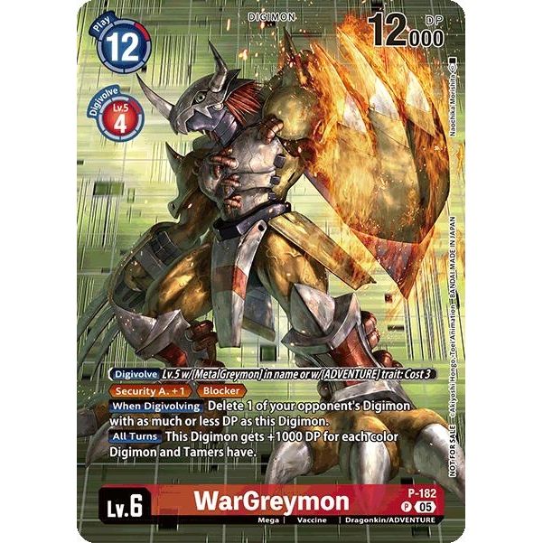 Image for WarGreymon (BT-21: Illustration Celebration Pack) (P-182 P) (BT21) - Digimon Card Game