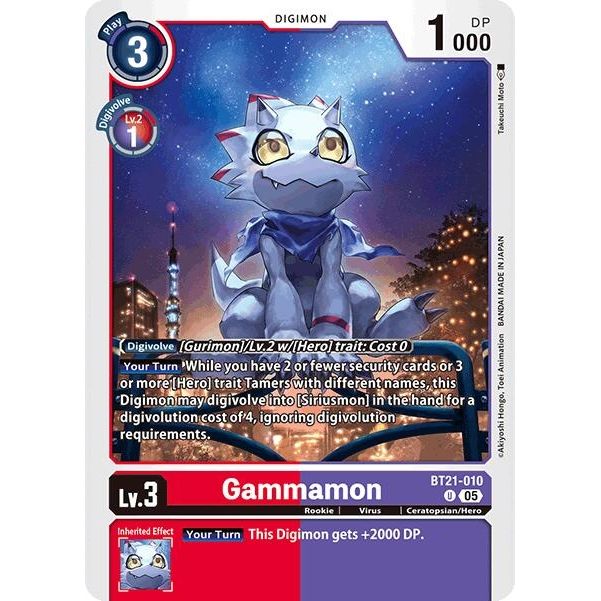 Image for Gammamon (BT21-010 U) (BT21) - Digimon Card Game