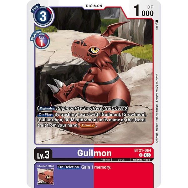 Image for Guilmon (BT21-064 U) (BT21) - Digimon Card Game