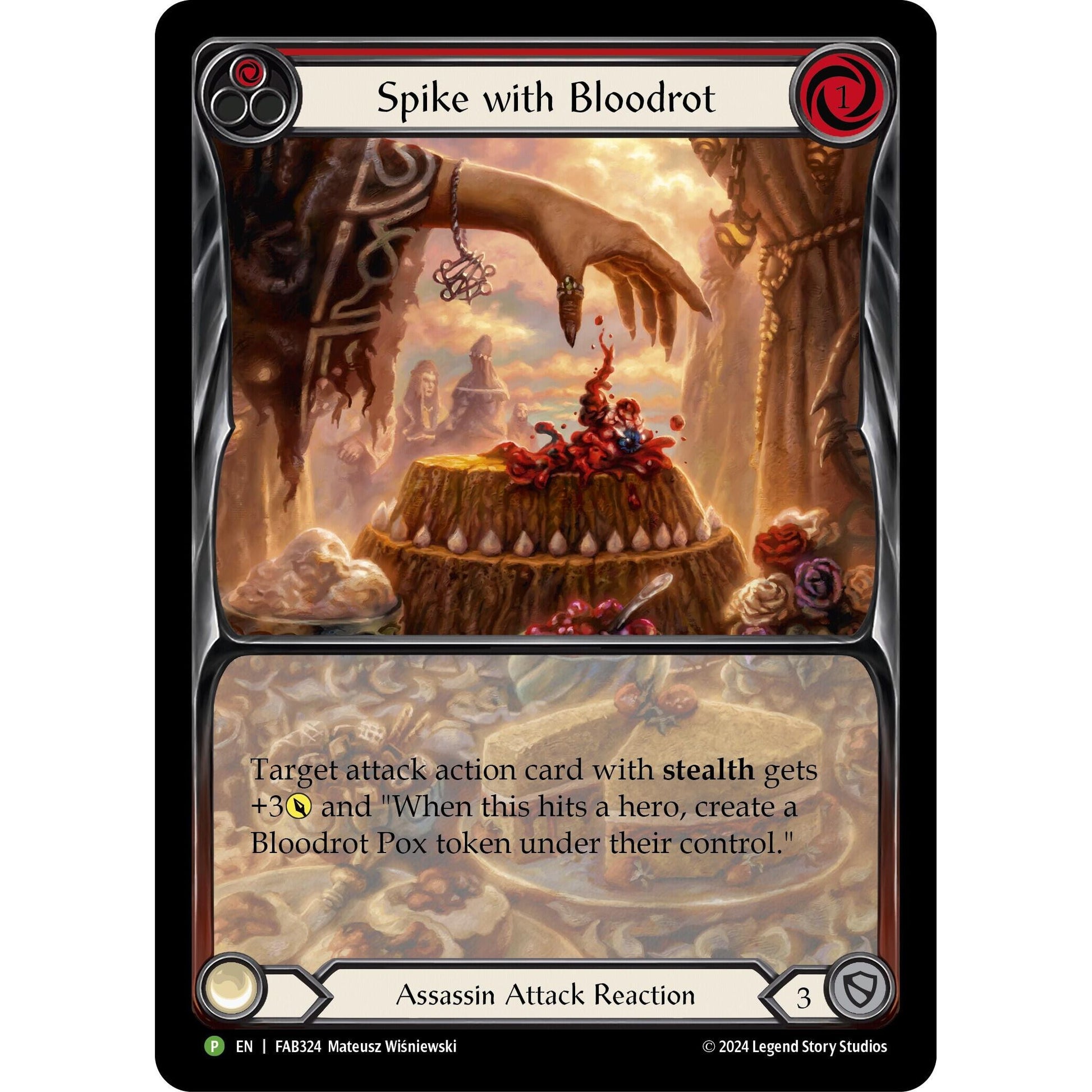 Image for Spike with Bloodrot - FAB324 (FAB324) (PR) - Flesh and Blood TCG