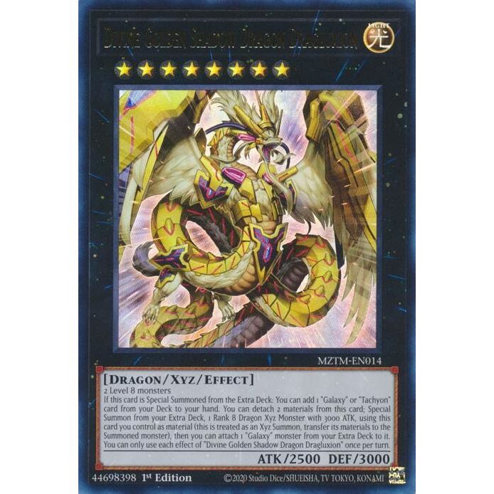 Image for Divine Golden Shadow Dragon Dragluxion (MZTM-EN014) (MZTM) - YuGiOh