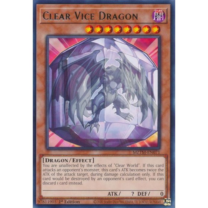 Image for Clear Vice Dragon (MZTM-EN071) (MZTM) - YuGiOh