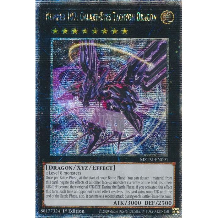 Image for Number 107: Galaxy-Eyes Tachyon Dragon (Quarter Century Secret Rare) (MZTM-EN091) (MZTM) - YuGiOh